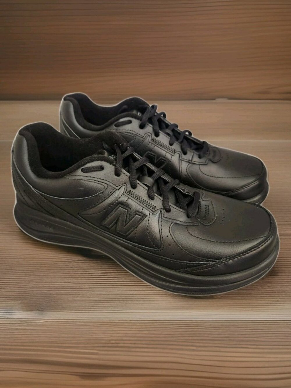 New Balance Womens 577 WW577BK Black Walking Shoes Sneakers Size 10 B